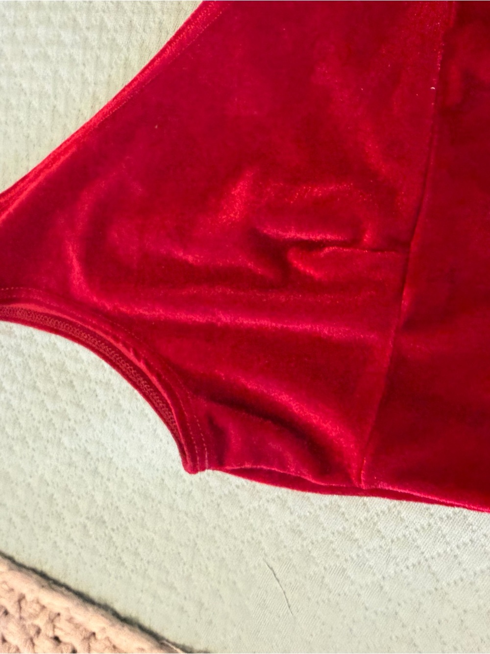 Charlotte Russe Red Velvet V-Neck Tank - Picture 3 of 8
